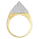 9ct Yellow Gold Half Ounce Cubic Zirconia Set Pyramid Ring