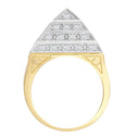 9ct Yellow Gold 1 Ounce Cubic Zirconia Set Pyramid Ring