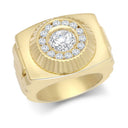 9ct Yellow Gold Cubic Zirconia Set Watch Strap & Bezel Ring