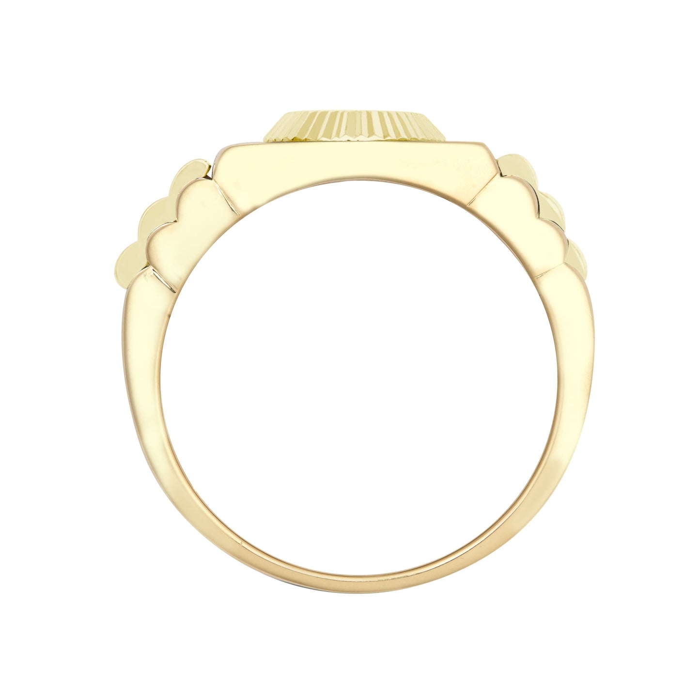 9ct Yellow Gold Cubic Zirconia Set Watch Strap & Bezel Ring