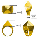 9ct Yellow Gold Half Ounce Pyramid Ring
