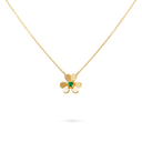 Frivole Mini Model Pendant in 18K Yellow Gold with Emerald