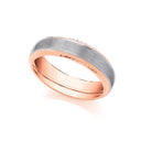 2 Colour 9ct Rose and White Fancy Wedding Ring