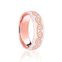 9ct Rose & Celtic Laser Engraved Wedding Band