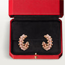Belle Vante Clash Earrings Pink Chalcedony Rose Gold 19.8mm