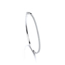 Silver Cubic Zirconia J-Jaz Bangle