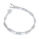 Micro Pave' Kisses 200 Cubic Zirconia Bracelet 7"/18cm