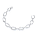 Micro Pave' Oval Links 282 Cubic Zirconia Bracelet 7"/18cm