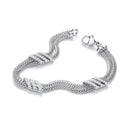Double Row 3 Strings of Cubic Zirconia's Bracelet 7"