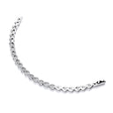 Silver Cubic Zirconia's Teardrop Link Ladies Silver Bracelet
