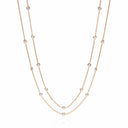 Gold Coated Rubover 23 Cubic Zirconia's Necklace 38"