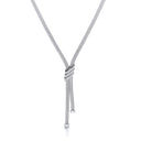 Necklace with 3 Stripes Cubic Zirconia's 17"