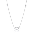Silver Diamond by the Yard Cubic Zirconia Style 36" Necklace