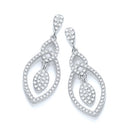 Micro Pave' Teardrop Fancy Earrings