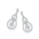 Micro Pave' Fancy Cubic Zirconia Drop Earrings