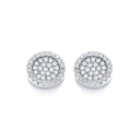 Micro Pave' Round Cubic Zirconia Stud Earrings