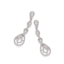Micro Pave' Cubic Zirconia Fancy Drop Earrings