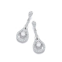 Micro Pave' Teardrop Cubic Zirconia Earrings