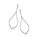 Micro Pave' Long Teardrop Cubic Zirconia Earrings