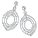 Micro Pave Fancy Drop Cubic Zirconia Earrings
