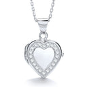Heart Shape with Line of Cubic Zirconia's Locket