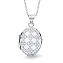Oval Shape with Design of Cubic Zirconia's Locket