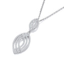 Micro Pave' Fancy Cubic Zirconia Pendant with 18" Chain