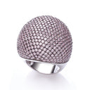 Micro Pave' Big Cocktail Ring 503 Pink Cubic Zirconia
