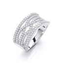 Micro Pave' White Cubic Zirconia Ring
