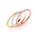 Micro Pave' White/Yellow/R Full ET Cubic Zirconia Ring