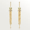 Belle Vante Panthère Paved Earrings Yellow Gold Onyx Emeralds Diamonds