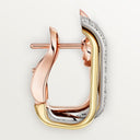 Belle Vante Trinity Cushion Earrings Semi-Paved Diamond Gold