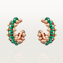 Clash de Belle Vante Earrings Rose Gold Red Agate