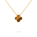 Vintage Alhambra Pendant in 18K Yellow Gold with Tiger Eye