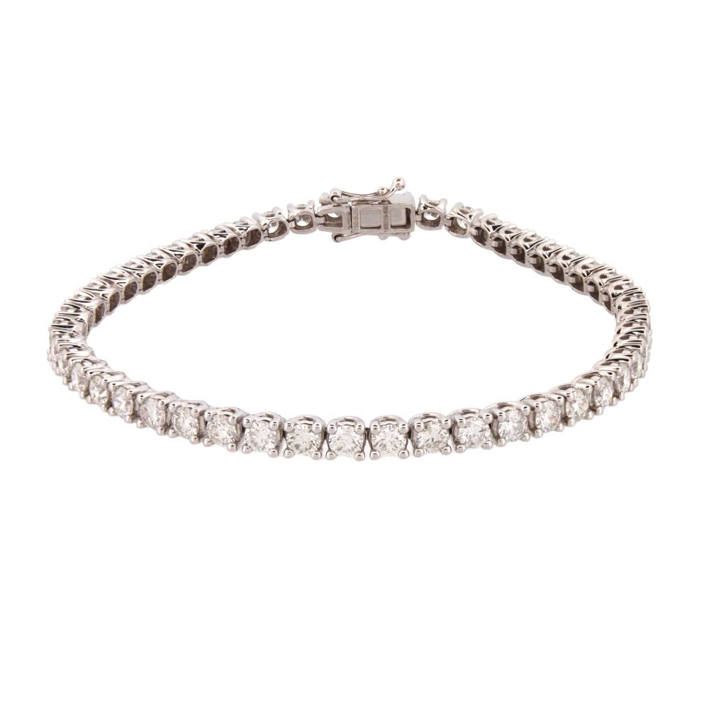 9ct Yellow Gold 5.00ct Claw Set LAB Grown Diamond Line Bracelet