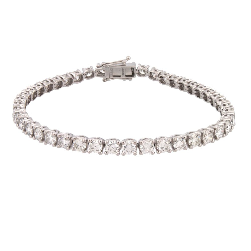 9ct Yellow Gold 8.00ct Claw Set LAB Grown Diamond Line Bracelet