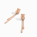 Rose Gold Diamond Tassel Earrings