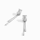 Full Diamond Tassel Hoop Earrings