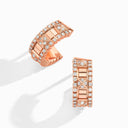 Rose Gold Diamond Mini Hoop Earrings