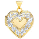Yellow/White Heart Shaped Family Locket