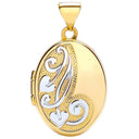 Yellow/White Oval Shaped Locket