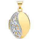 Yellow/White Oval Shaped Locket