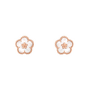 Belle Vante Earrings Plum Blossom Mother-Of-Pearl 18K Rose Gold