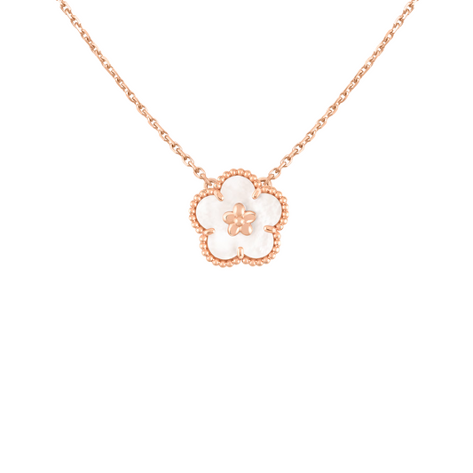 Belle Vante Pendant Plum Blossom Mother-Of-Pearl 18K Rose Gold