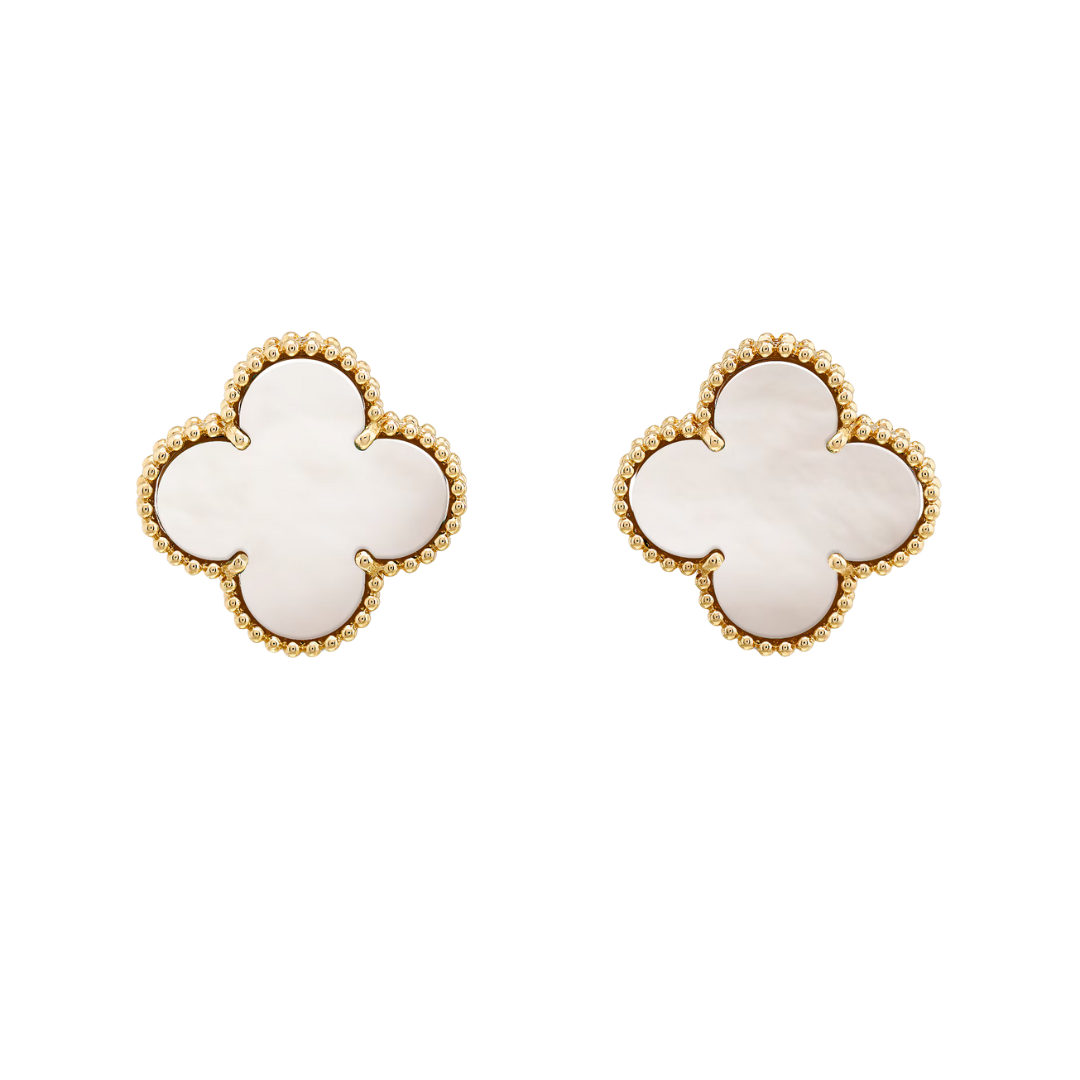 Belle Vante Earrings Mother-Of-Pearl 18K Yellow Gold