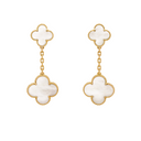 Belle Vante Earrings 2 Motifs Mother-Of-Pearl 18K Yellow Gold