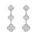 Belle Vante Earrings 3 Motifs Diamonds 18K White Gold