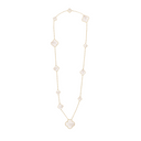 Belle Vante Long Necklace 11 Motifs Mother-Of-Pearl 18K Yellow Gold