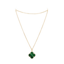 Belle Vante Long Necklace 1 Motif Malachite 18K Yellow Gold