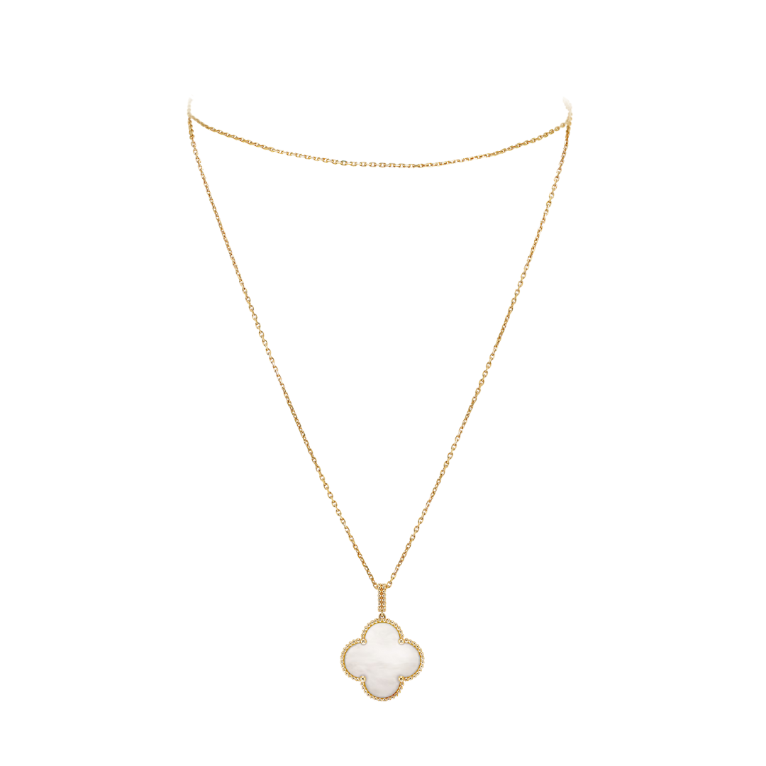 Belle Vante Long Necklace 1 Motif Mother-Of-Pearl 18K Yellow Gold